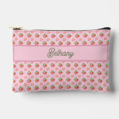 Roze Gingham Kersenpatroon Etui (Voorkant)
