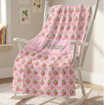Roze Gingham Kersenpatroon
