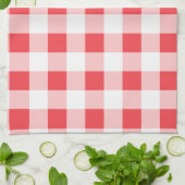 Roze Gingham Keukendoek Theedoek (Gevouwen)