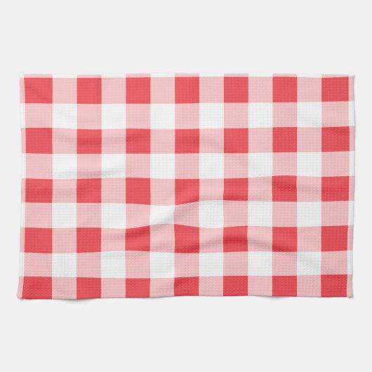 Roze Gingham Keukendoek Theedoek (Horizontaal)