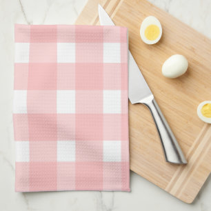 Roze Gingham Keukenhanddoek