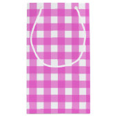 Roze gingham klein cadeauzakje (Achterkant)