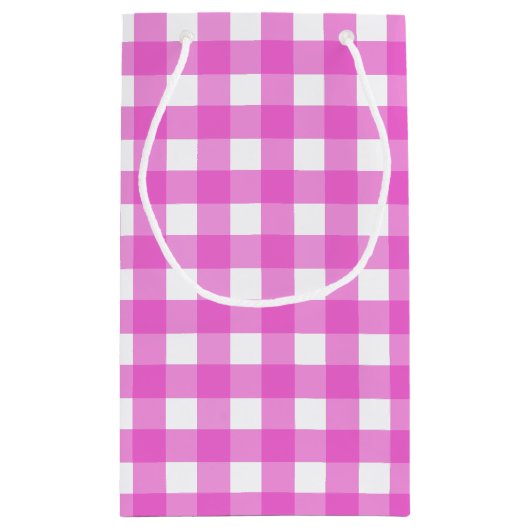 Roze gingham klein cadeauzakje (Achterkant)
