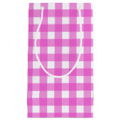 Roze gingham klein cadeauzakje (Voorkant)