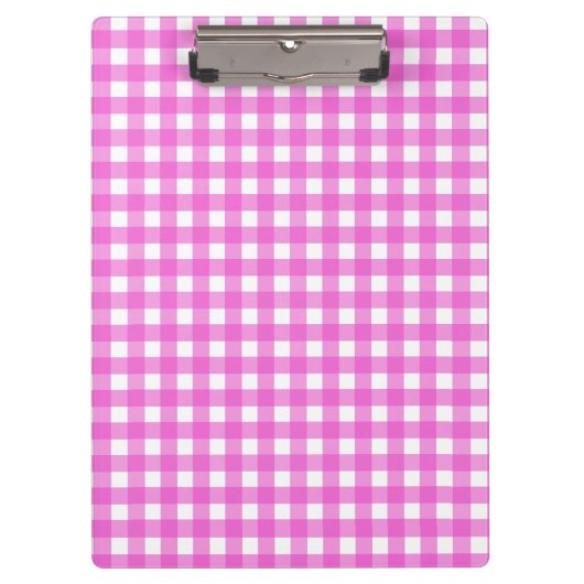 Roze gingham klembord (Voorkant)
