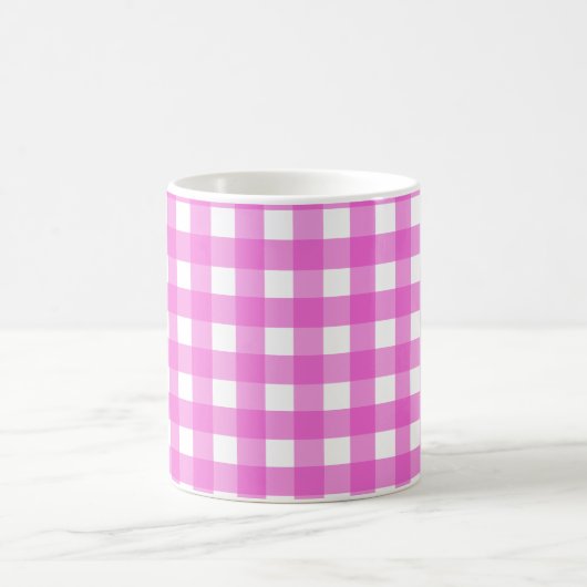 Roze gingham koffiemok (Center)