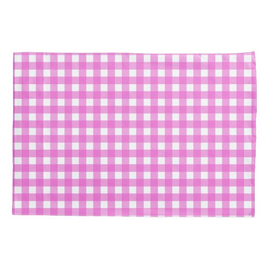Roze gingham kussensloop (Achterkant)
