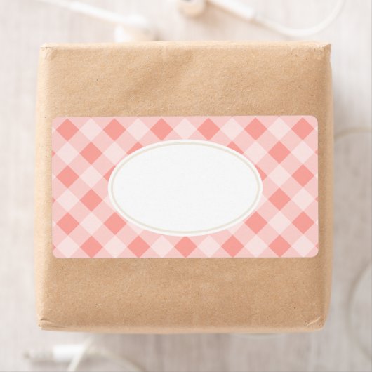 Roze Gingham Labels (Insitu)