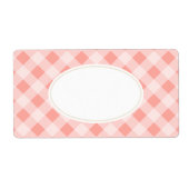 Roze Gingham Labels (Voorkant)