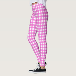 Roze gingham leggings