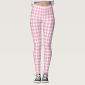 roze gingham - leggings (Voorkant)