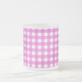 Roze gingham matglas koffiemok (Center)