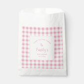 Roze Gingham Meisje Baby shower Bedankt voor het k Bedankzakje (Voorkant)