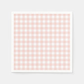 Roze Gingham Meisje Baby shower Servet (Voorkant)
