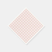Roze Gingham Meisje Baby shower Servet (Hoek)