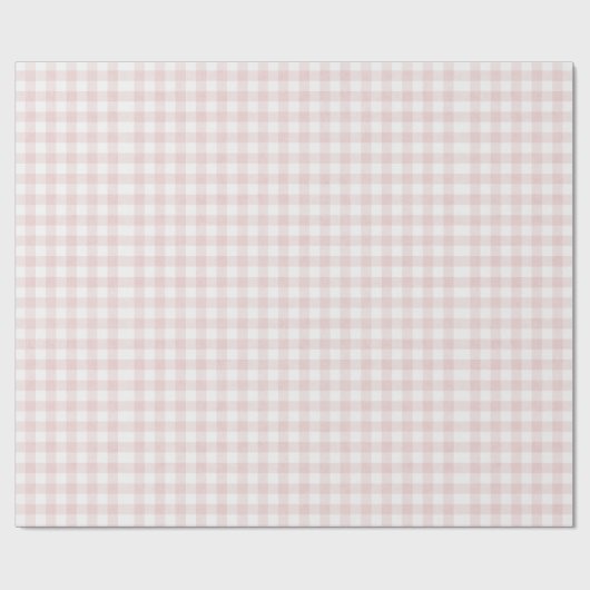 Roze Gingham Meisjes Feestje Cadeaupapier (Vlak)