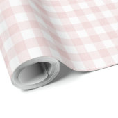 Roze Gingham Meisjes Feestje Cadeaupapier (Rol Hoek)