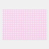 Roze gingham met verfdrukken Verpakkingspapier Inpakpapier Vel (Voorkant 2)