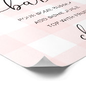 Roze Gingham Mimosa Bar Poster (Hoek)