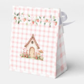 Roze Gingham Mouse Baby shower-gunst dozen Bedankdoosjes (Achterkant)