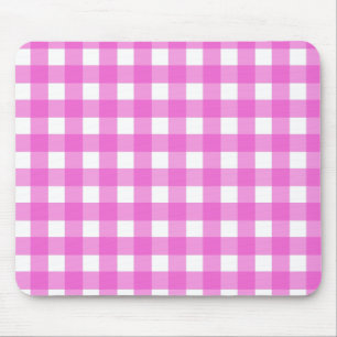 Roze gingham muismat