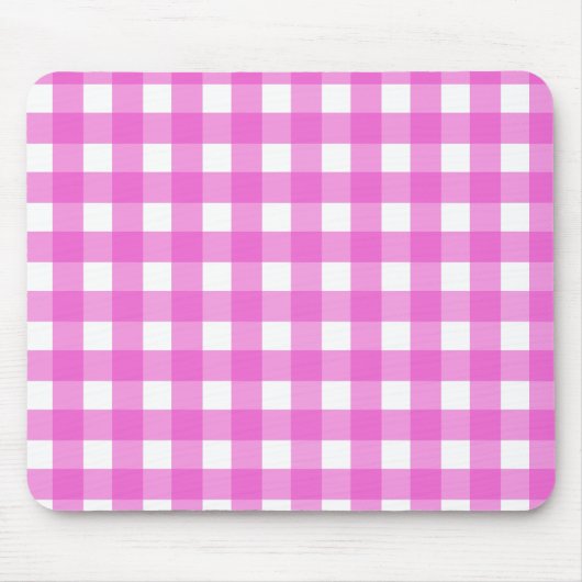 Roze gingham muismat (Voorkant)