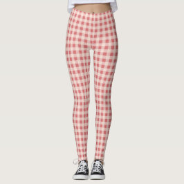  roze gingham naadloos patroon leggings