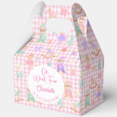 Roze Gingham Notenkraker Favor Doos Bedankdoosjes (Achterkant)