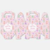 Roze Gingham Notenkraker Favor Doos Bedankdoosjes (Ongevouwen)