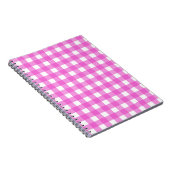 Roze gingham notitieboek (Rechterzijde)
