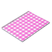 Roze gingham notitieboek (Linkerzijde)