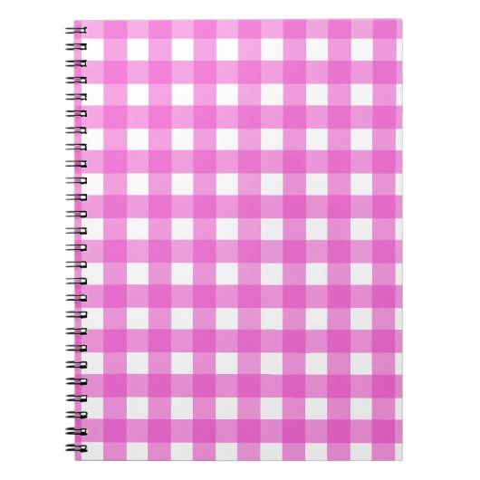Roze gingham notitieboek (Voorkant)