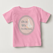 Roze Gingham One Silly Goose Meisjes Verjaardagsfe (Voorkant)