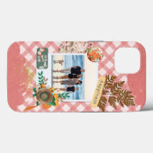 Roze gingham papier, scrapbooking aangepaste foto Case-Mate iPhone case (Achterkant (horizontaal))