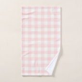 Roze Gingham Patroon Bad Handdoek Set (Handdoek)