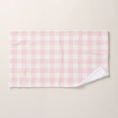 Roze Gingham Patroon Bad Handdoek Set (Handdoek)