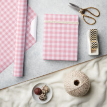 Roze Gingham Patroon Meisjesachtig Geruit Geruit