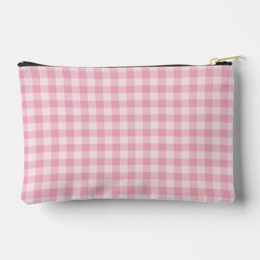 Roze Gingham Patroon Meisjesachtig Geruit Plaid Na Etui (Achterkant)