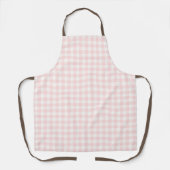 Roze gingham-patroon over Apron Schort (Voorkant)