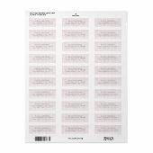 Roze Gingham Patroon Retouradres Etiket (Full Sheet)