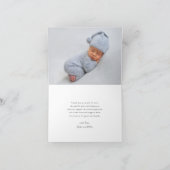 Roze Gingham Patroon Script Gevouwen Foto Bedankkaart (Binnen)