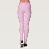 Roze  Gingham Pattern Aangepast Monogram Leggings (Achterkant)