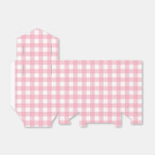 Roze Gingham Plaid Feest Favor Doos Bedankdoosjes (Uitgevouwen)