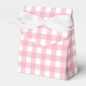Roze Gingham Plaid Feest Favor Doos Bedankdoosjes (Voorkant Zijde)