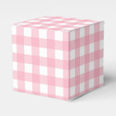 Roze Gingham Plaid Party Favor Doos Bedankdoosjes (Voorkant Zijde)