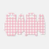 Roze Gingham Plaid Puntzakje Bedankdoosjes (Uitgevouwen)