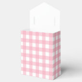 Roze Gingham Plaid Tent Feest Favor Doos Bedankdoosjes (Geopend)