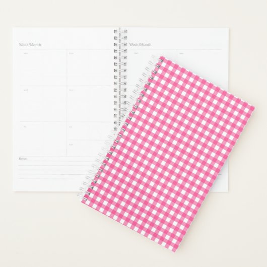 Roze Gingham Planner (Display)