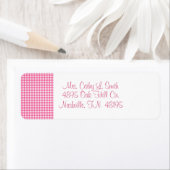 Roze Gingham Return Address Labels (Insitu)