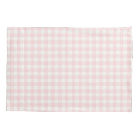 Roze Gingham Roze en witte cheque Kussensloop (Achterkant)